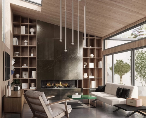 3D Lifestyle Visualization for Pendant Lights in a Living Room