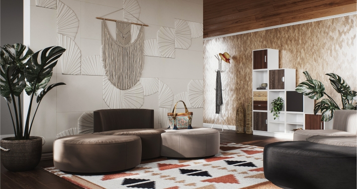 3D Furniture Render for a Comfy Sofa