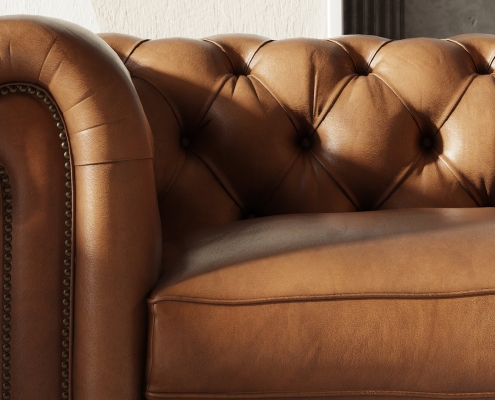 Photoreal CGI of a Leather Sofa for Online Marketing