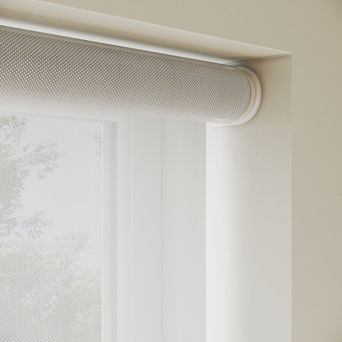 Grey Blinds 3D Rendering: Close-Up