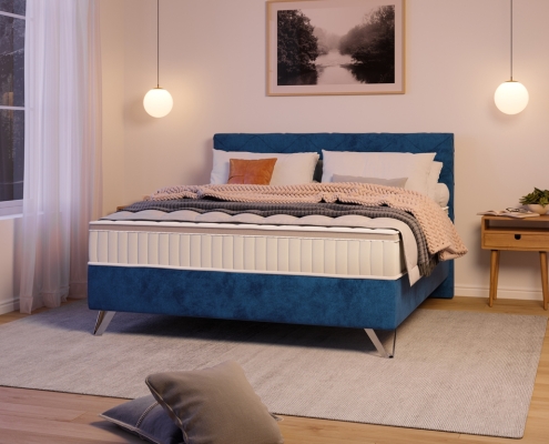 Lifestyle Bedroom Product Visualization for Mozart-Bett