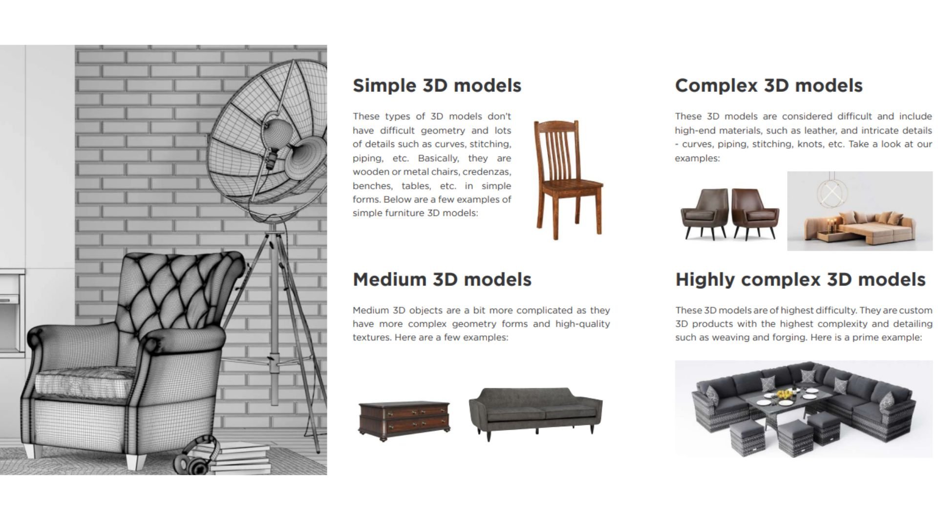 Product 3D Models: Types of Complexity
