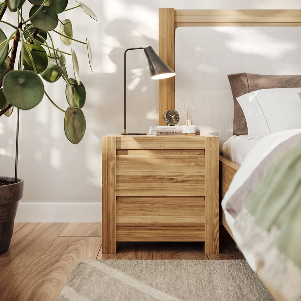 Lifestyle 3D Rendering of a Nightstand