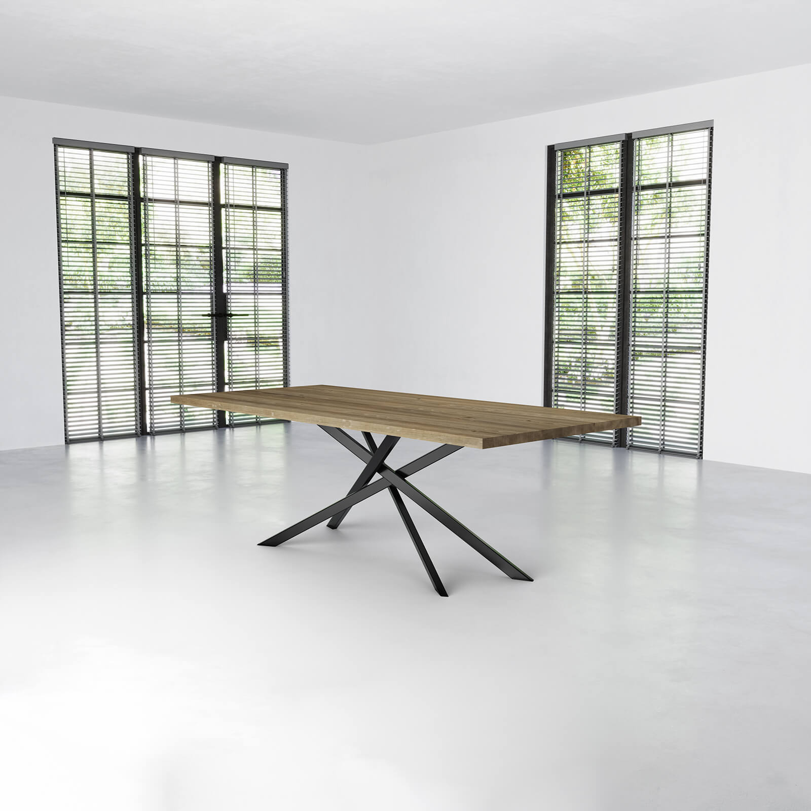 Wall 3D Rendering for a Brown Table Design
