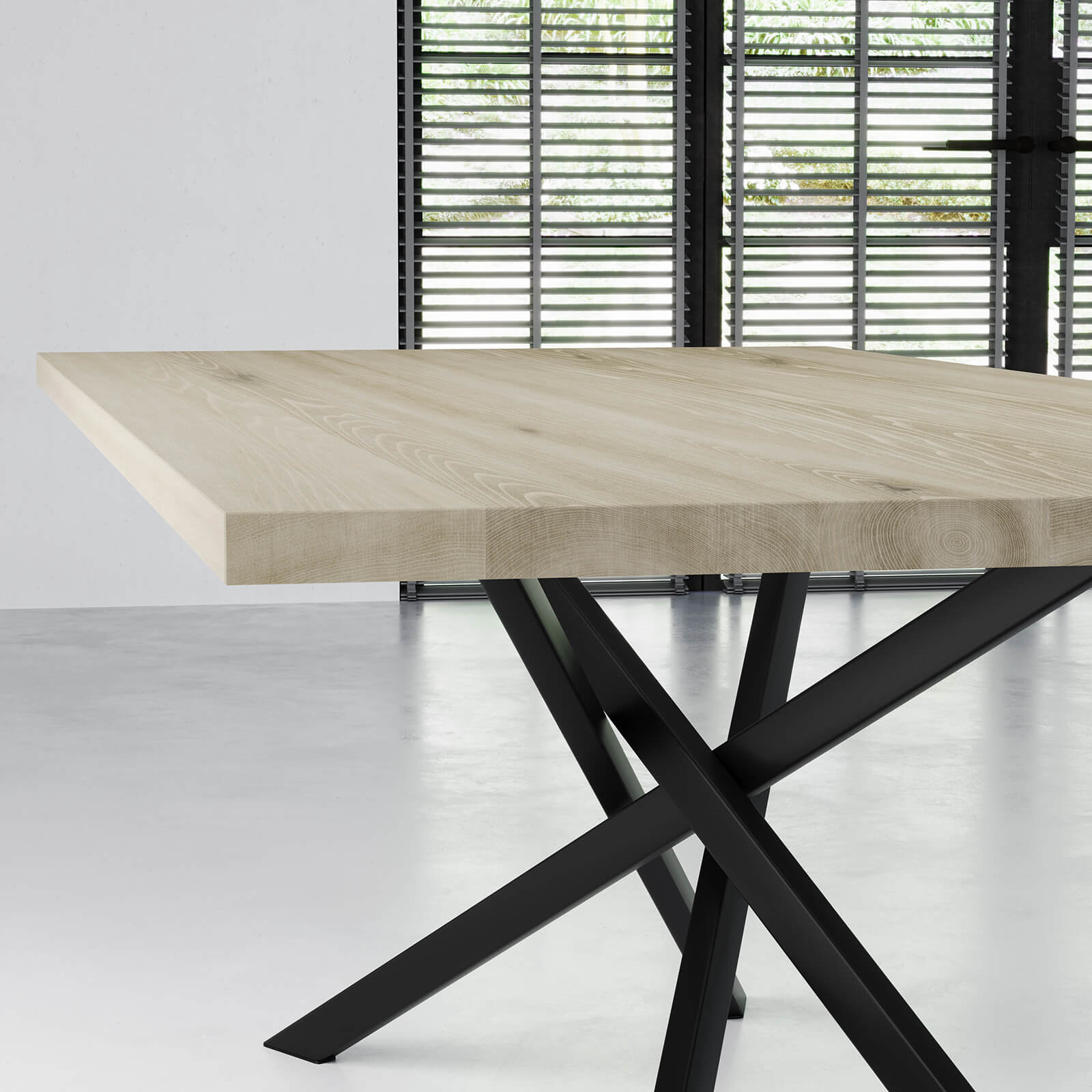 Off-White Table Close-Up 3D Rendering