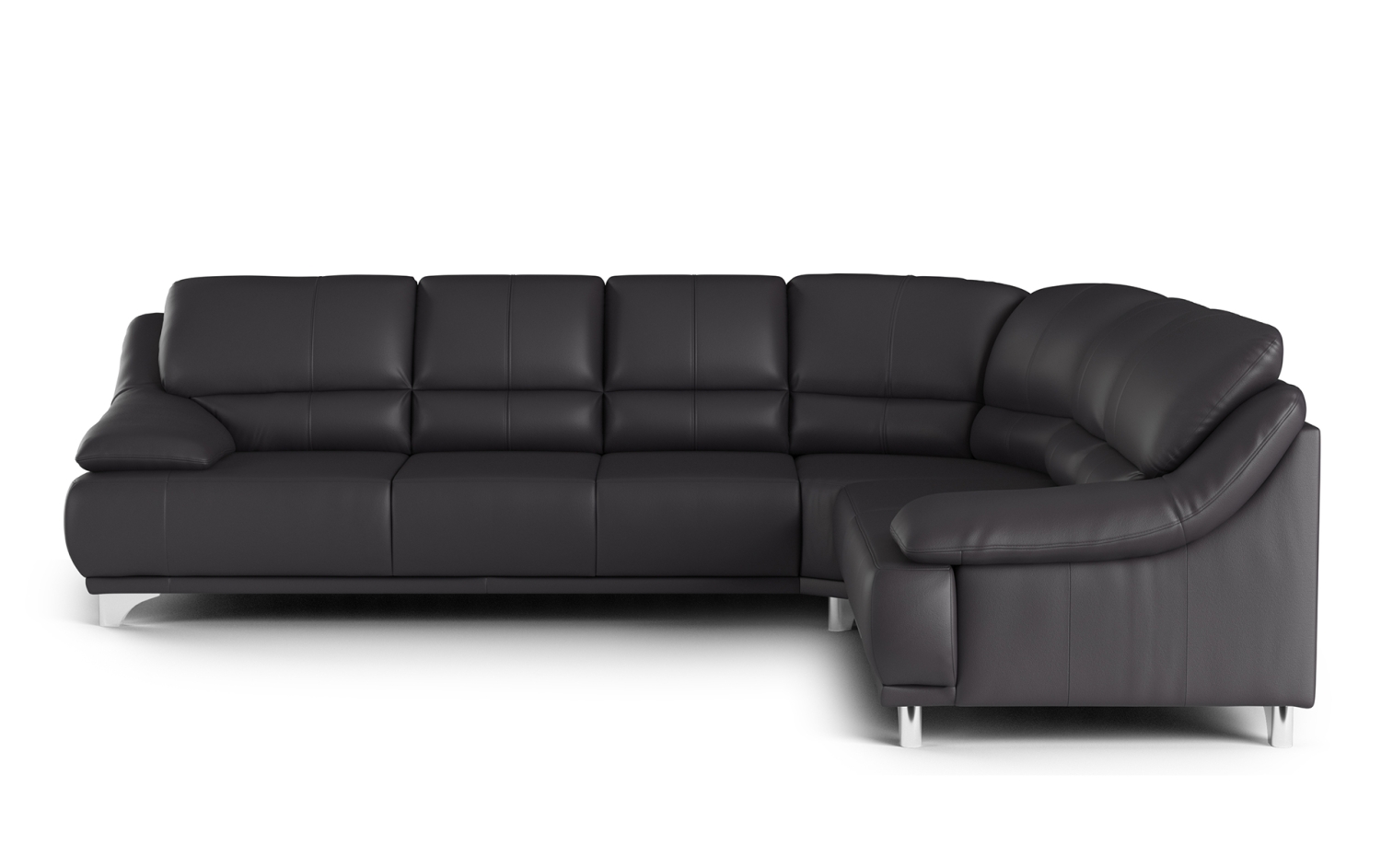 Black Leather Sofa Silo Render