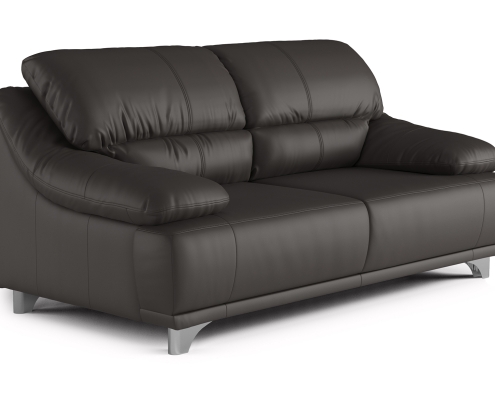 Black Two Seater Sofa Silo Render