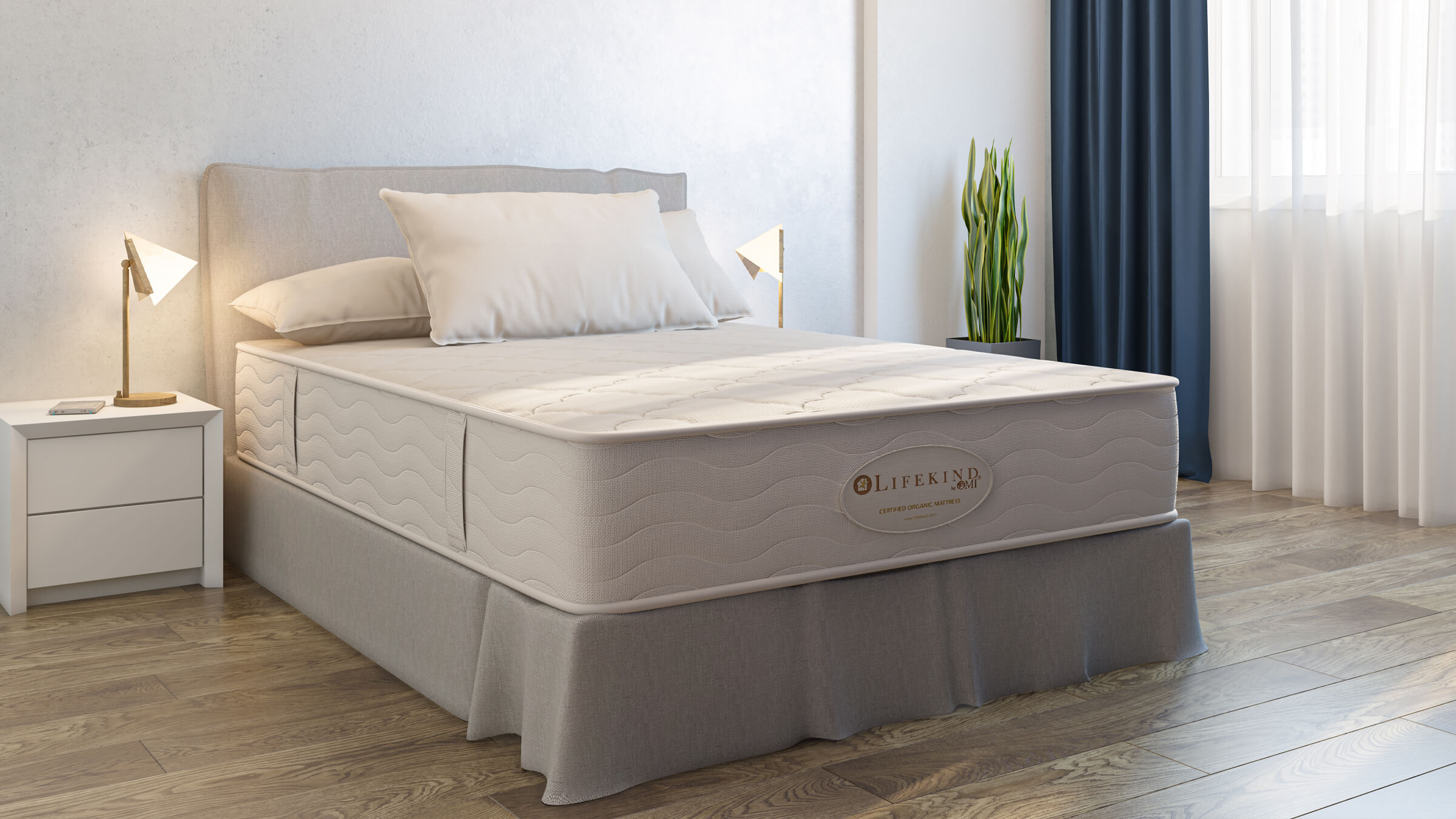 CG Image of a Mattress in Real-Life Context