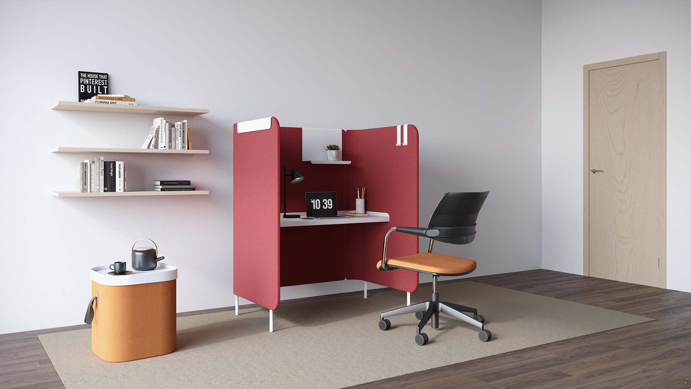 Orange Office Chair 3D Image