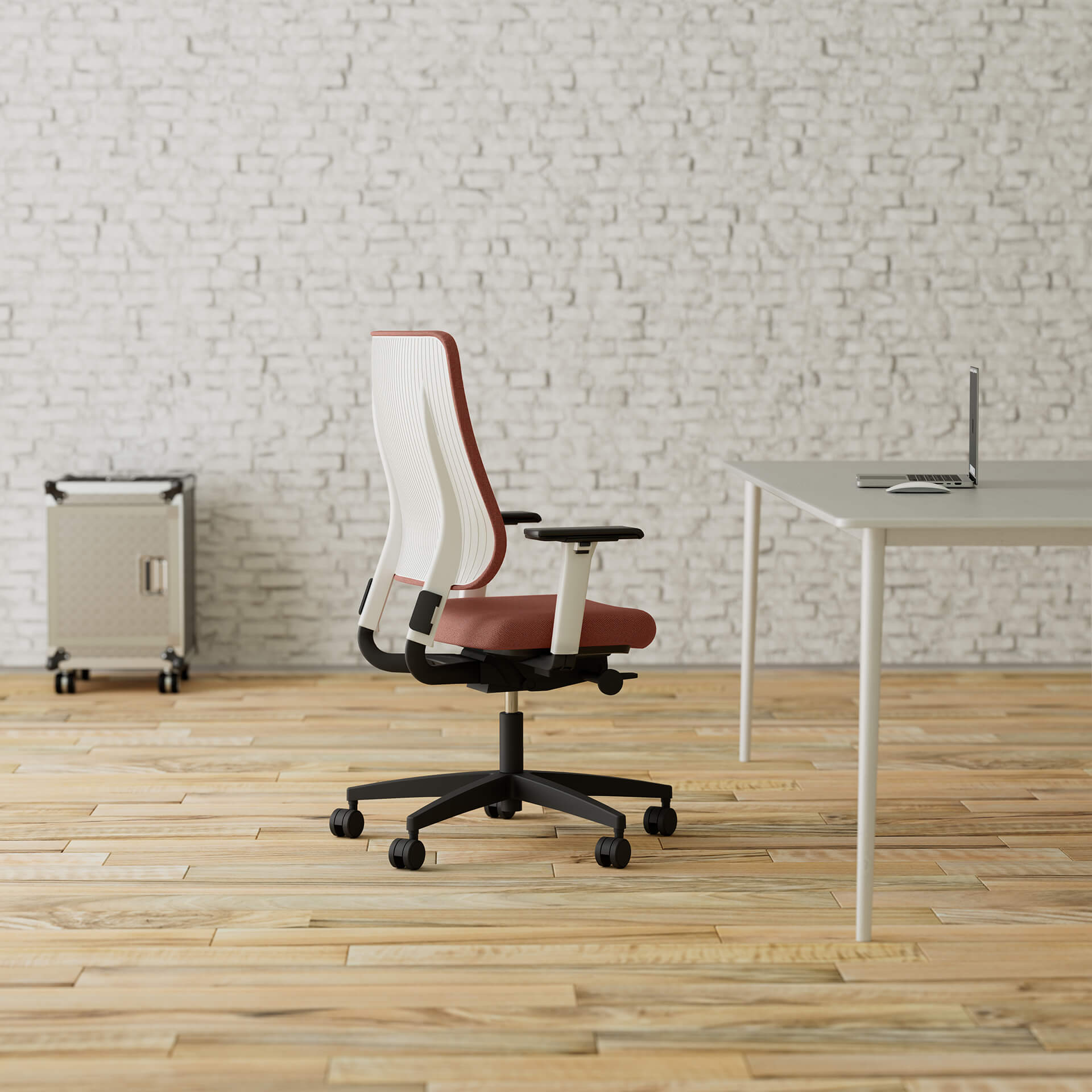Red Office Chair 3D Image
