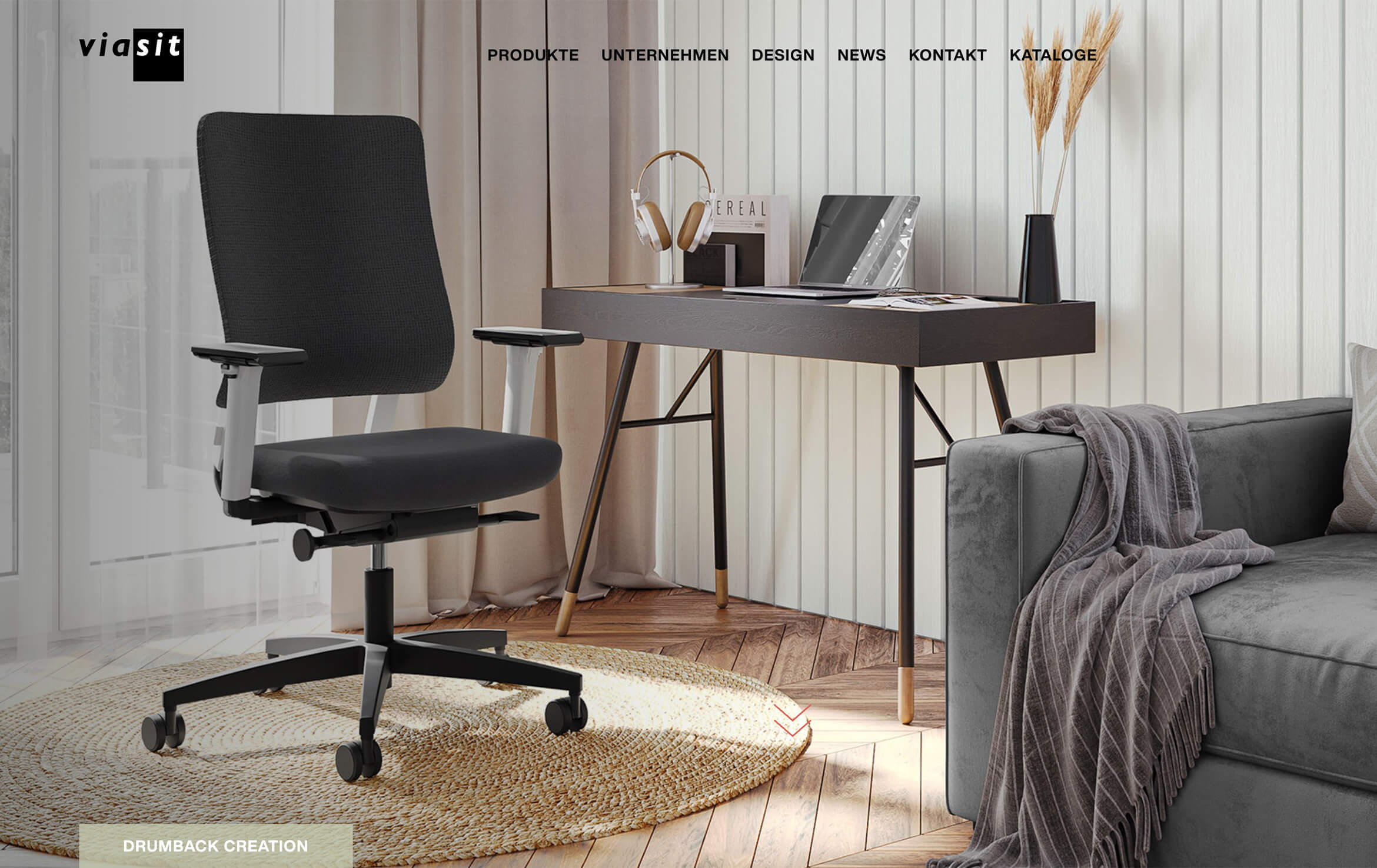 Office Furniture 3D Rendering for Viasit Site