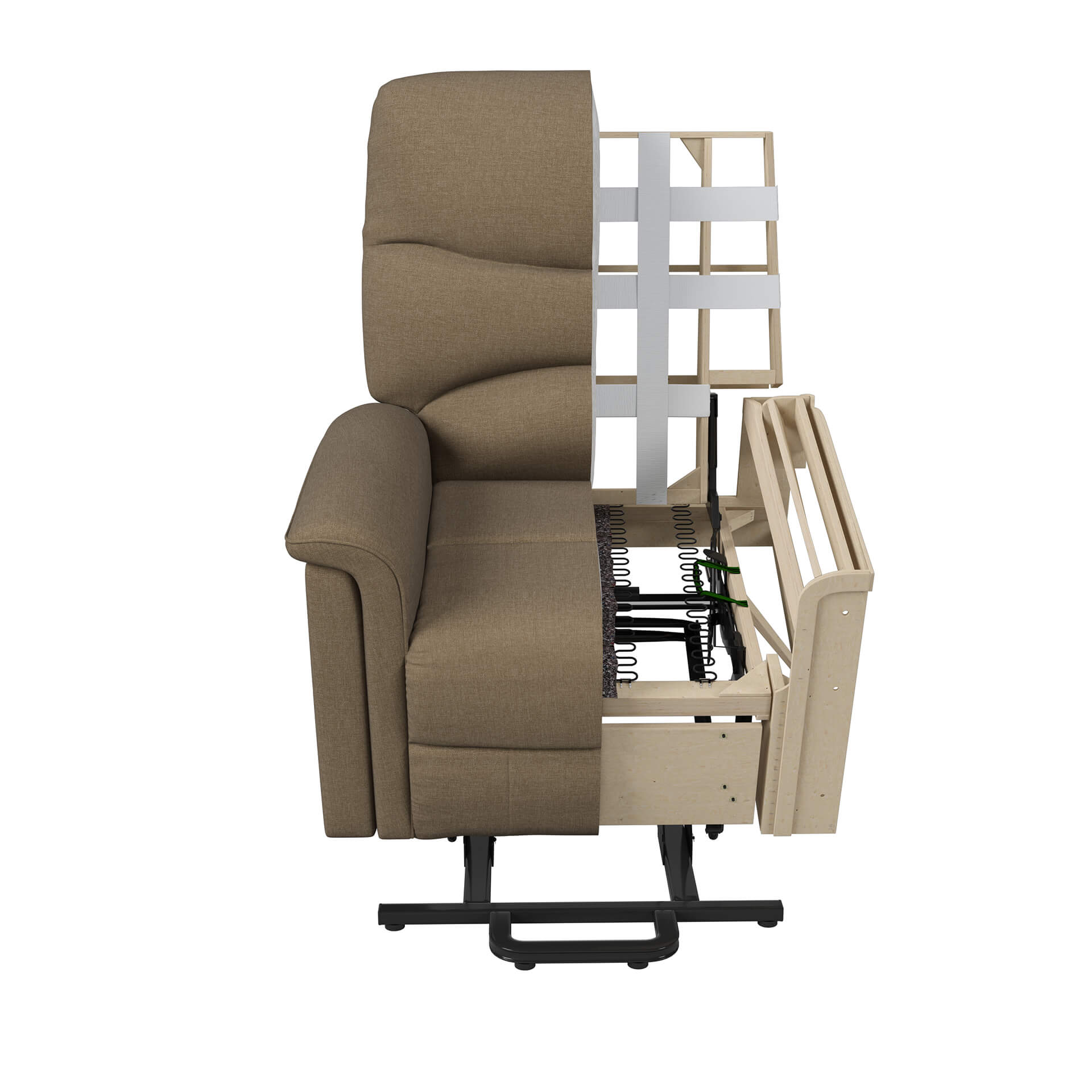 Cut-Out 3D Render of Upholstered Chair