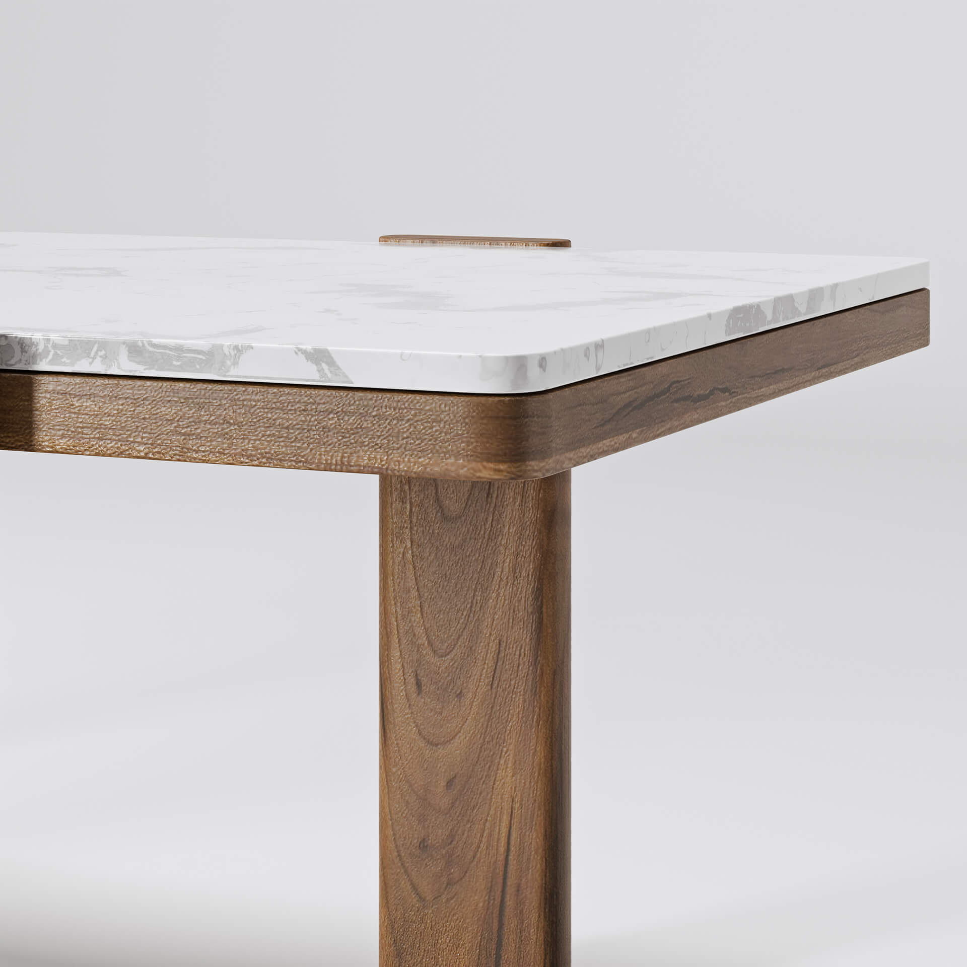 Close-Up 3D Render of Wooden Table