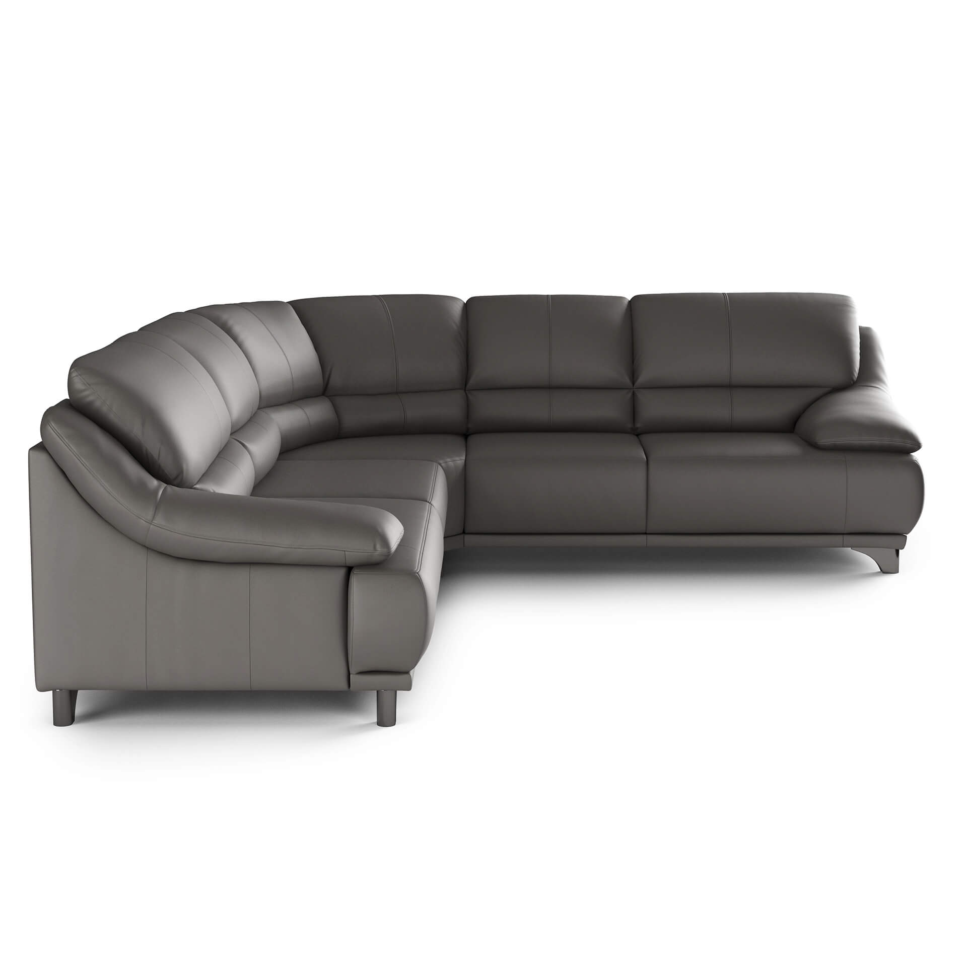 Silo 3D Visualization of Gray Leather Sofa