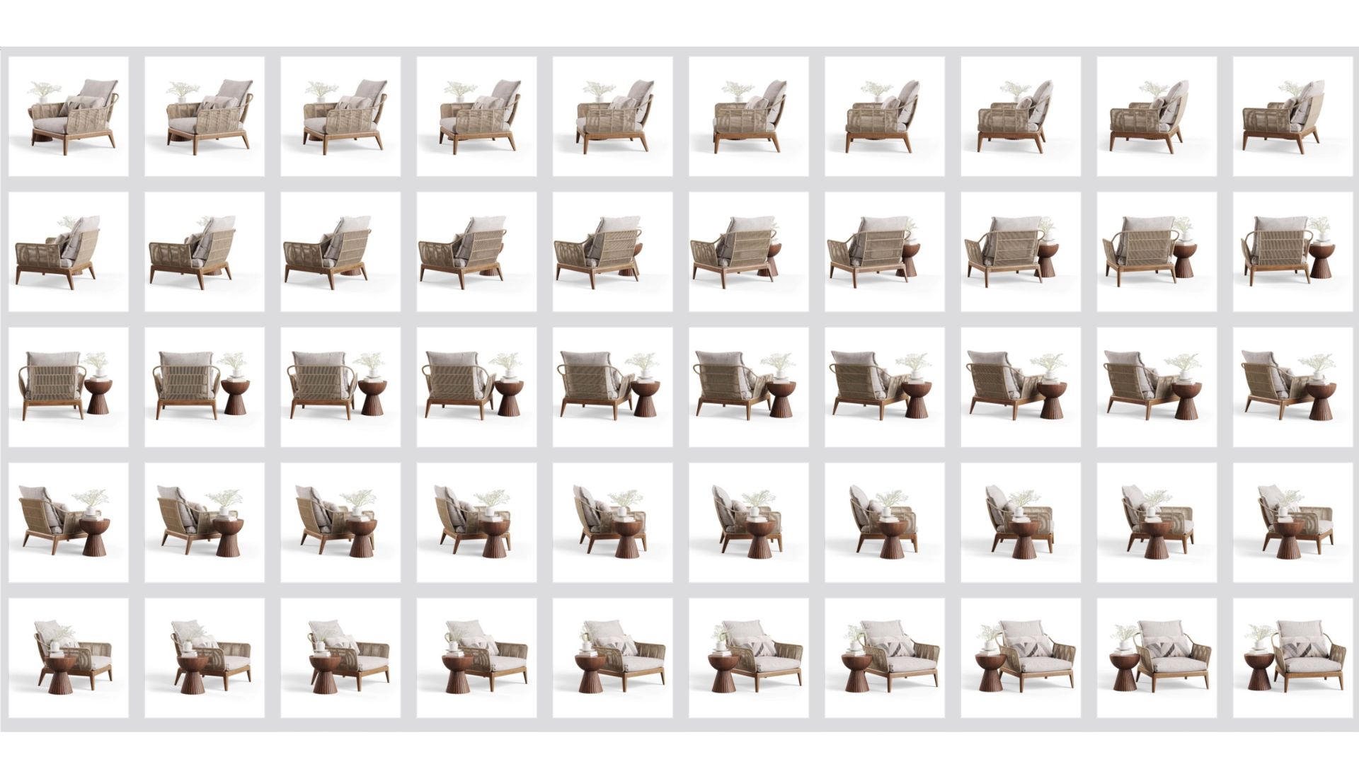 3D Interactive Product: 360-Degree View of an Arm Chair