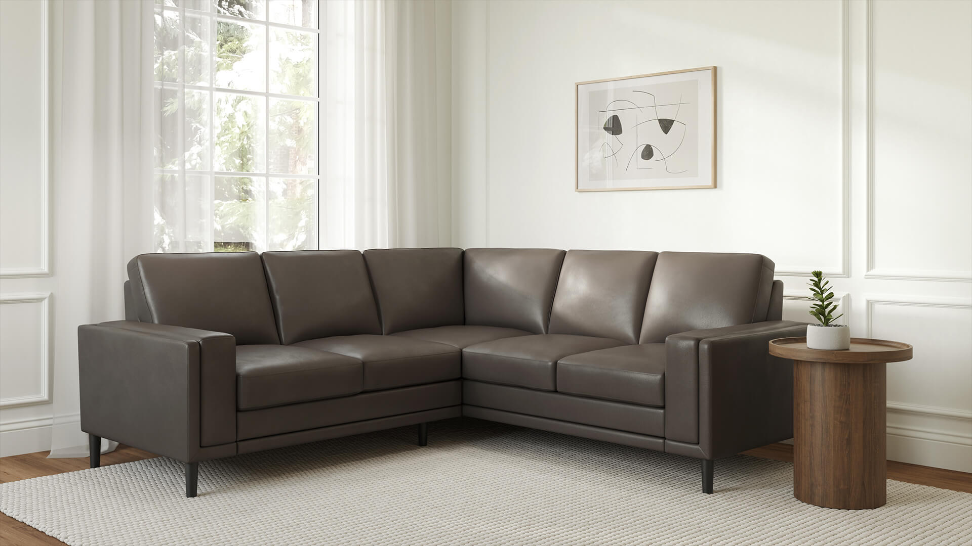 Brown Sofa Lifestyle Rendering