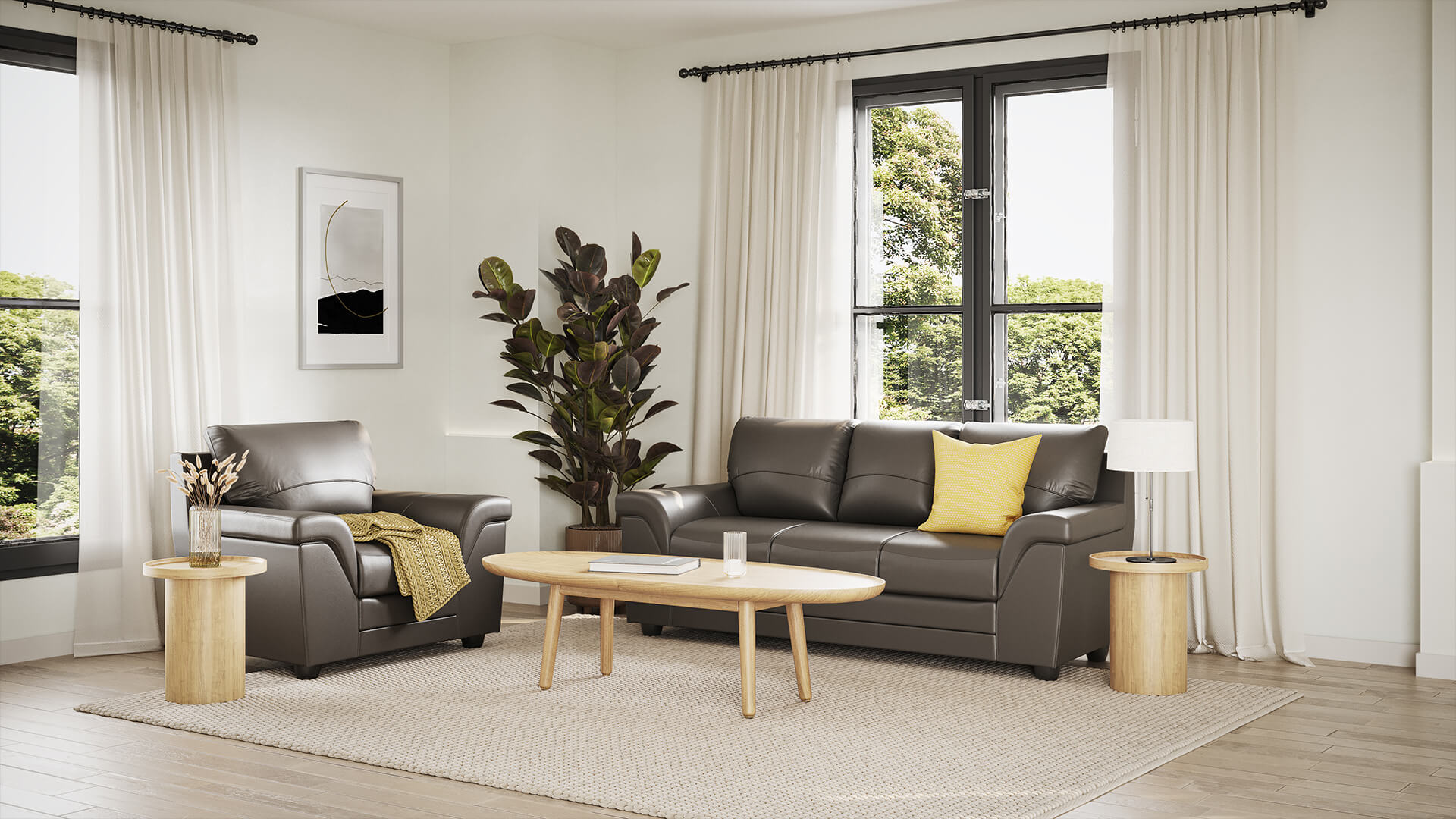 Living Room Furniture Set Lifestyle Render