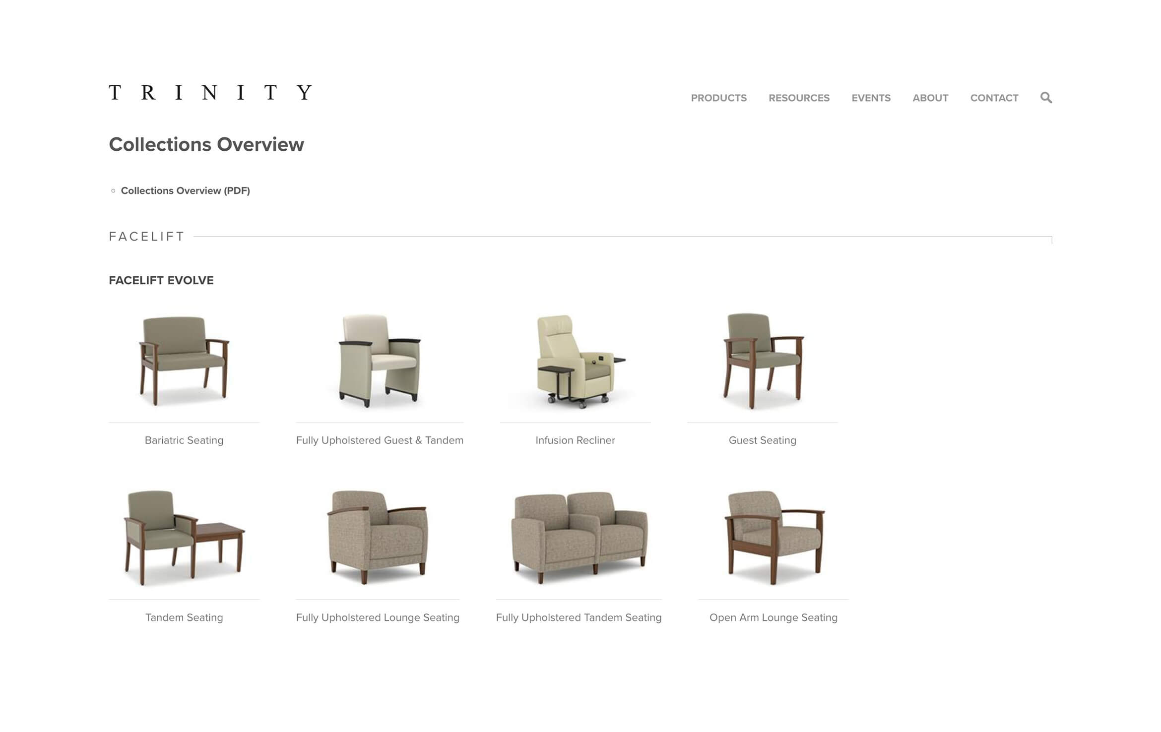 Trinity Furniture Product Page