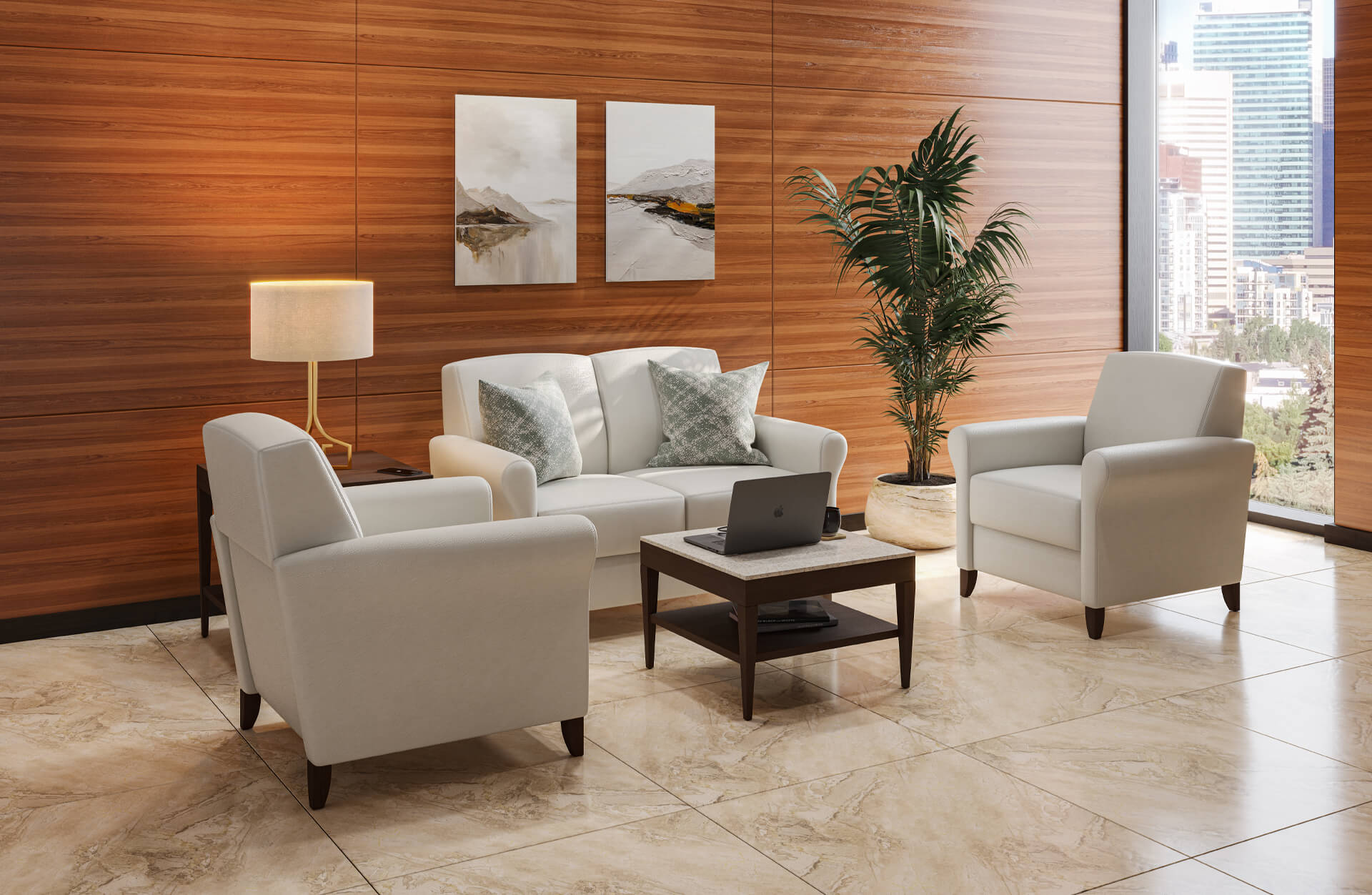 Lobby Furniture Lifestyle 3D Rendering