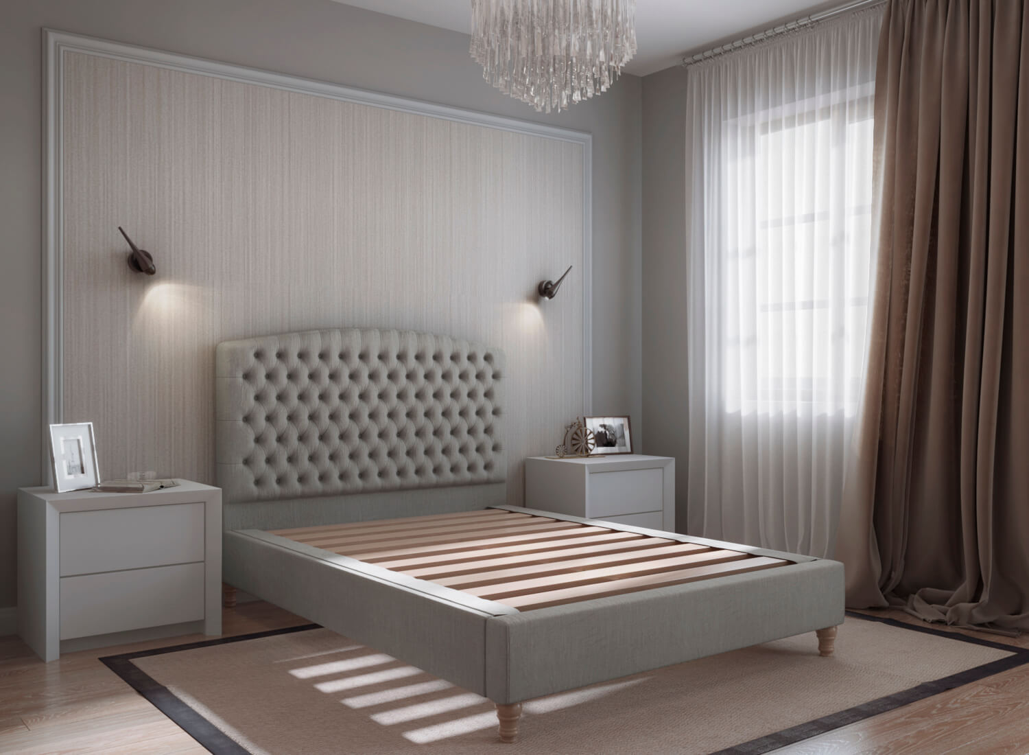 Bed Frame Product Rendering