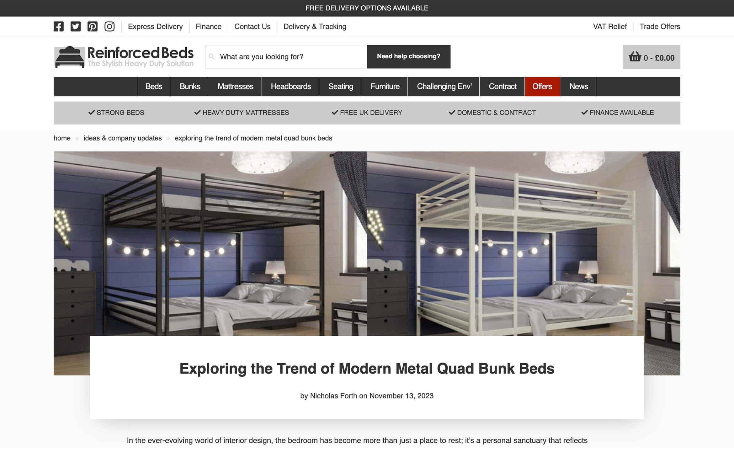 Product Rendering for Reinforced Beds Website