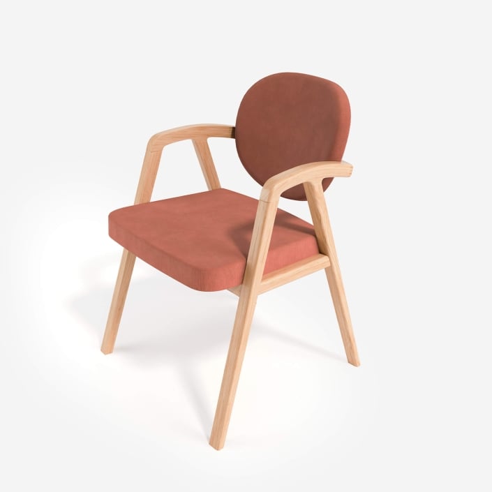 Silo 3D Visualization of Brown Chair
