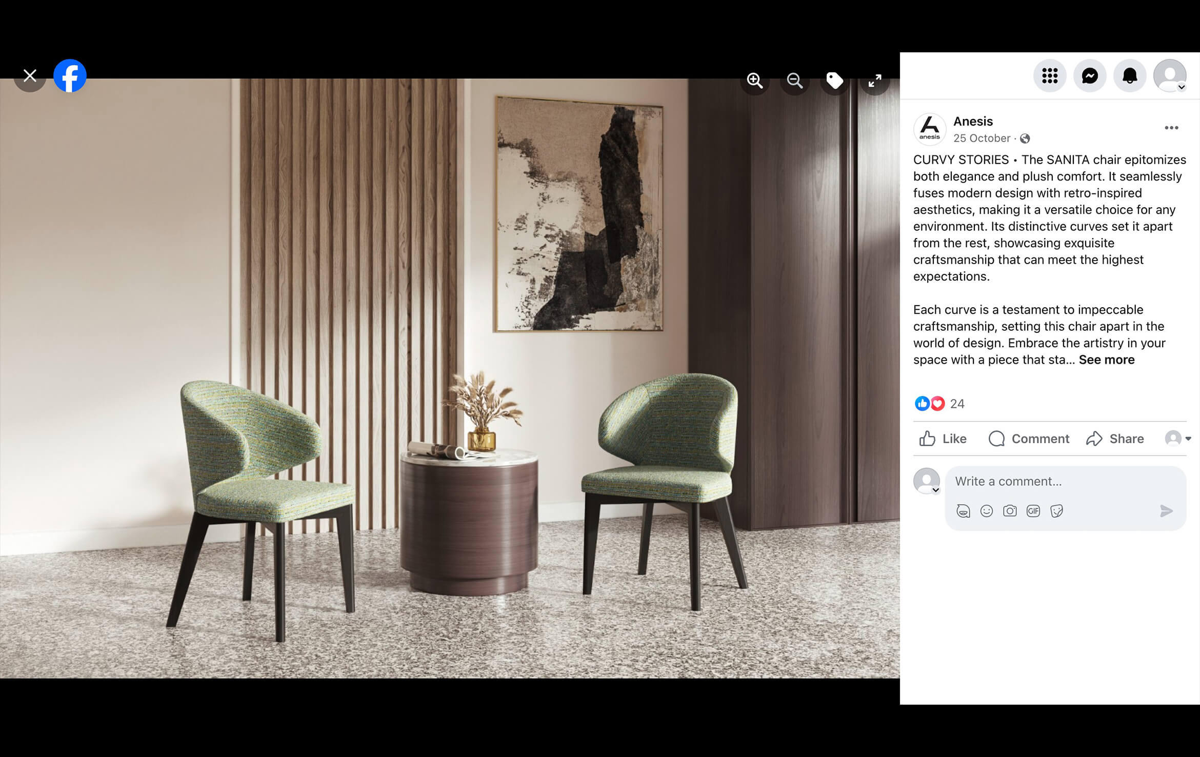 3D Rendering of Furniture for Social Media