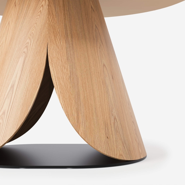 Close-Up 3D Rendering of Wooden Table