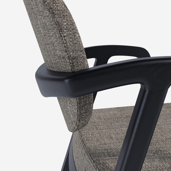 Close-Up 3D Visualization of Gray Chair