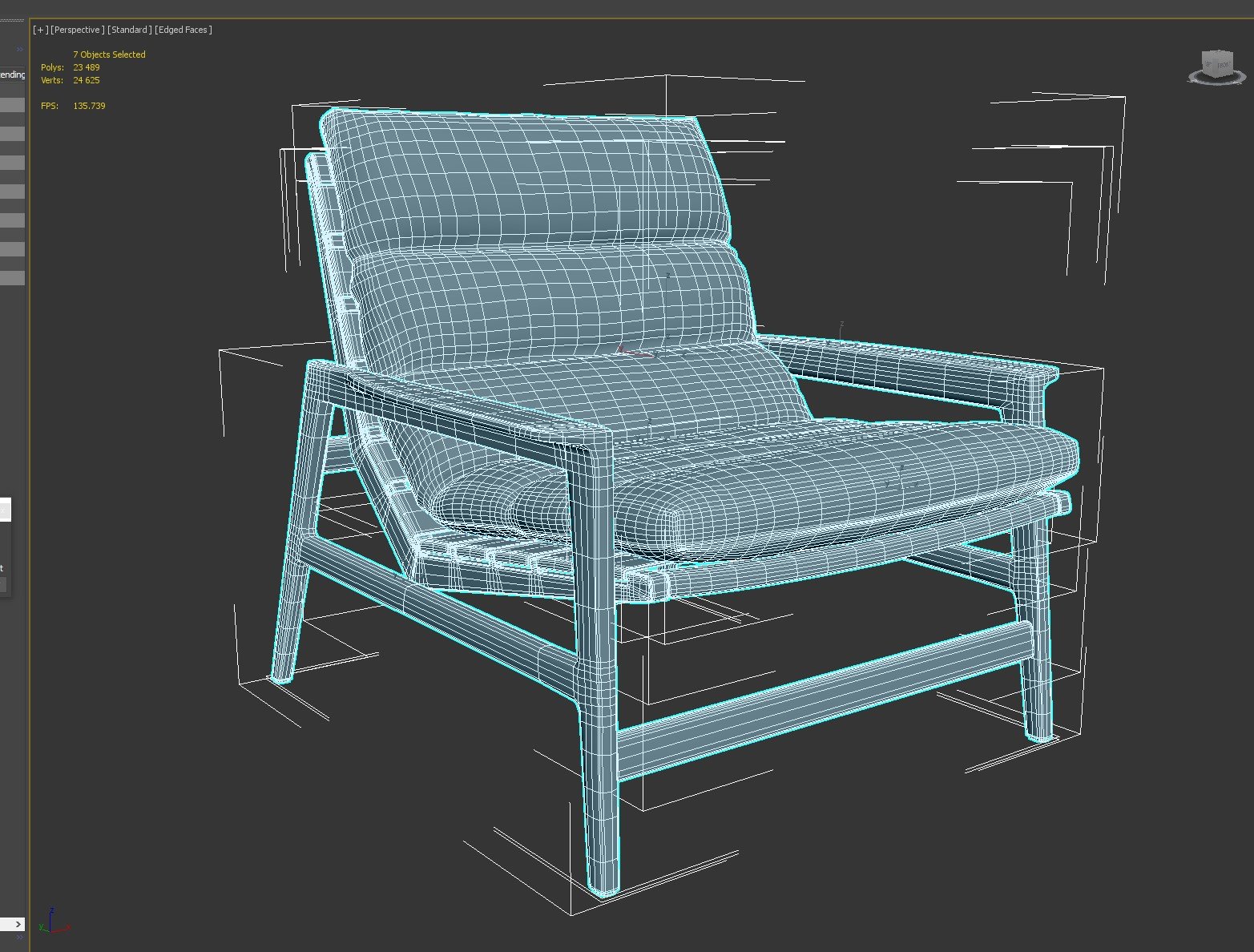 Wireframe Modeling of an Armchair
