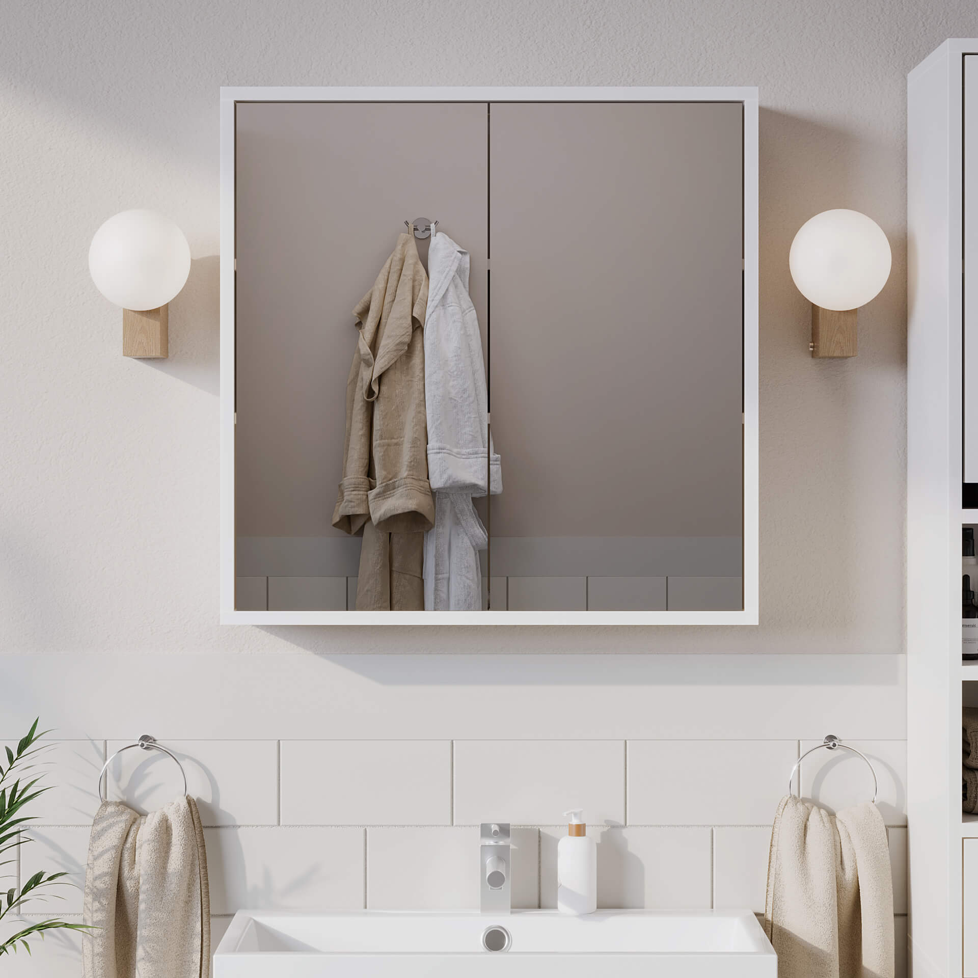 Bathroom Mirror Cabinets Rendering