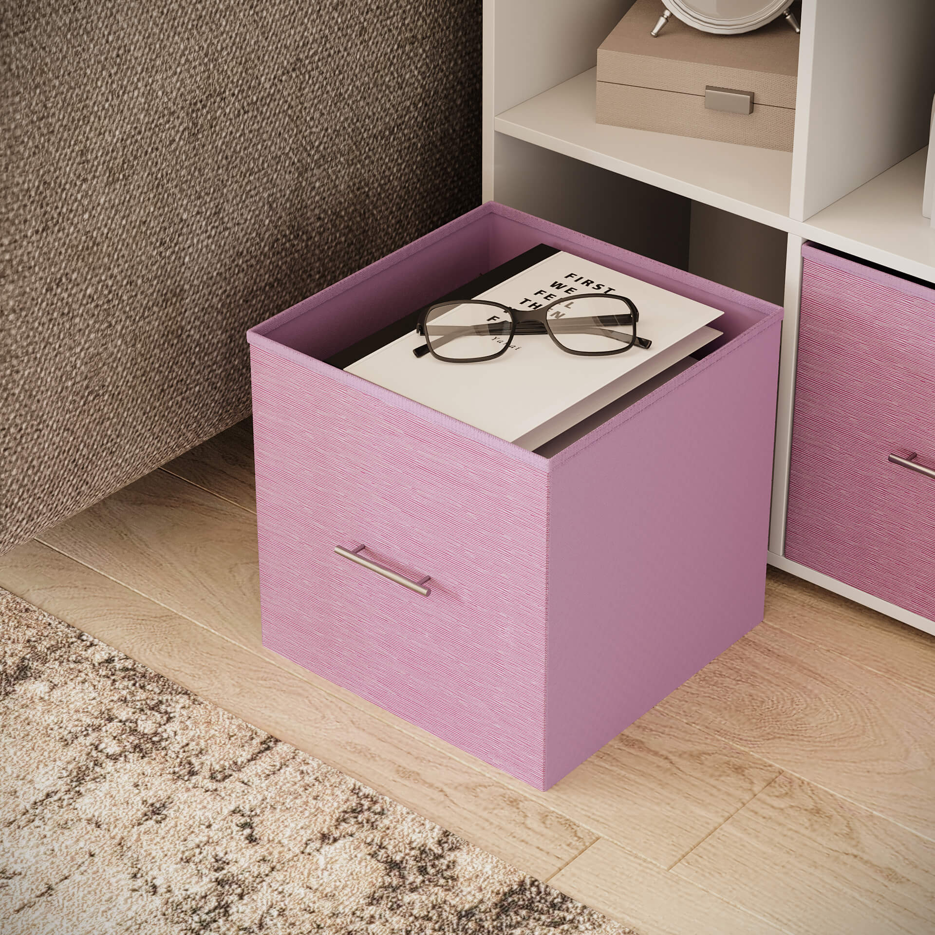 Pink Cabinet 3D Rendering: Close-Up