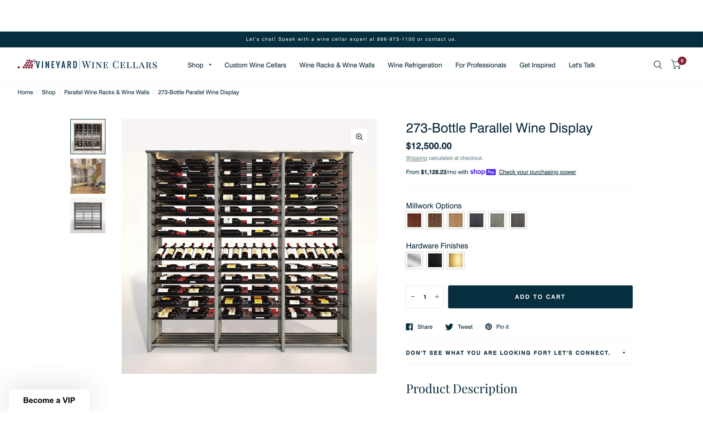Wine Storage 3D Visualization for Website's Product Page