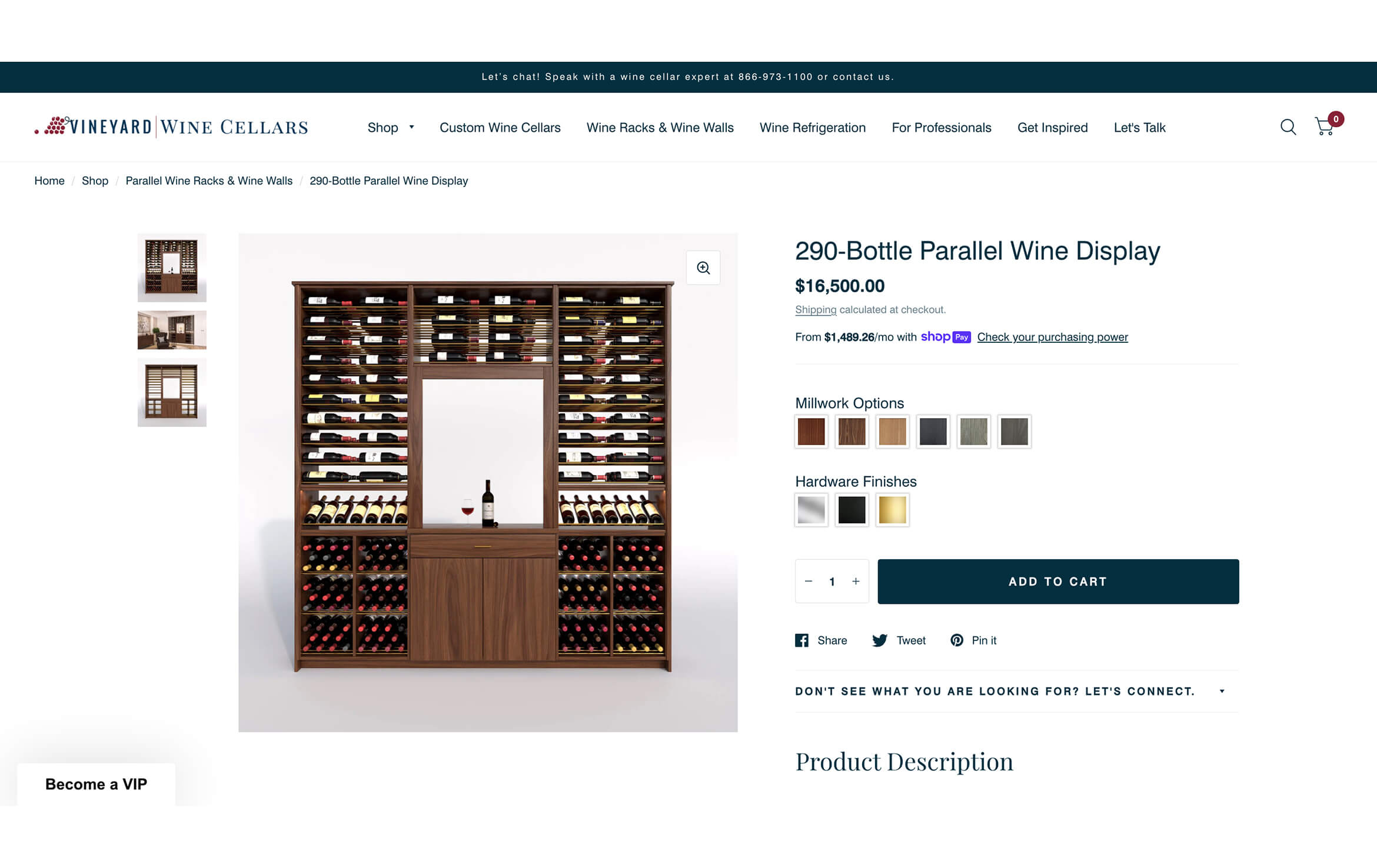 Wine Display 3D Visualization for Site's Product Listing