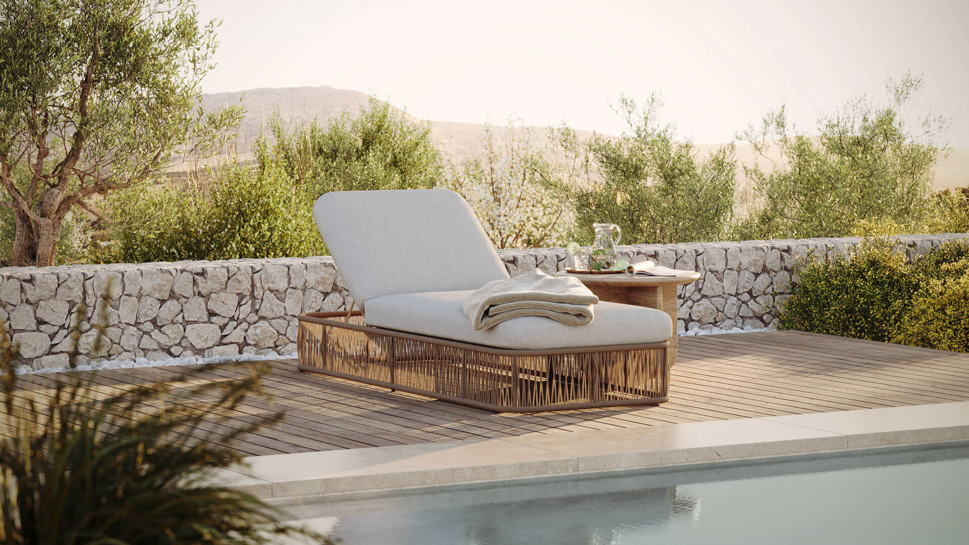 Outdoor Lounge Furniture 3D Visualization