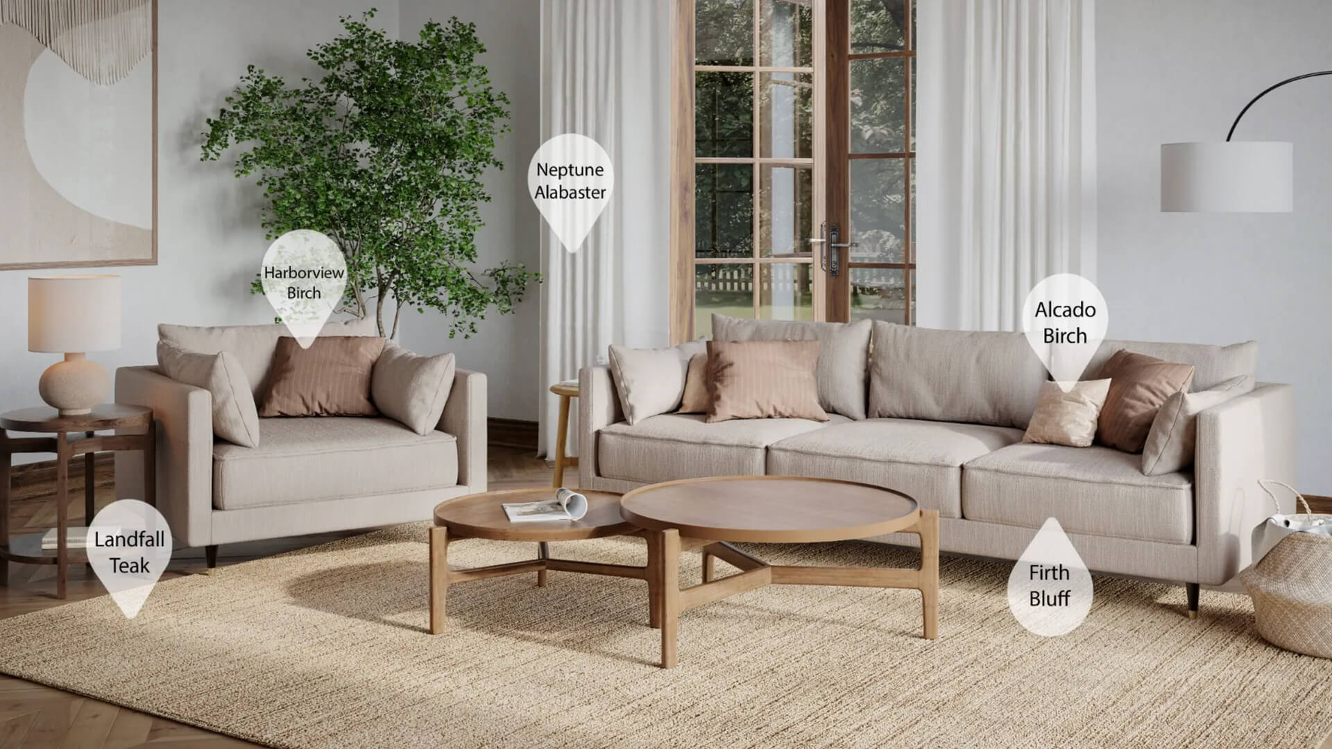 Living Room Furniture Rendering for Instagram Sales
