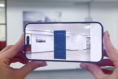 AR Model of a Door on a Mobile Phone