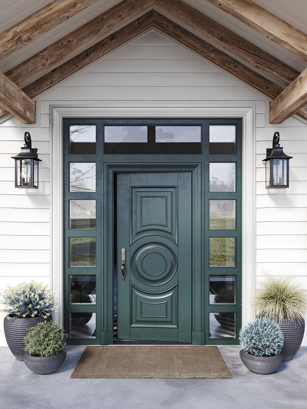 Single Door with Sidelights Visualization