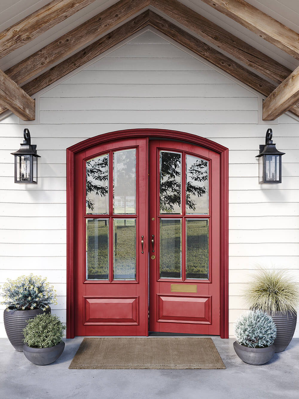 3D Lifestyle Rendering for a Door in Red