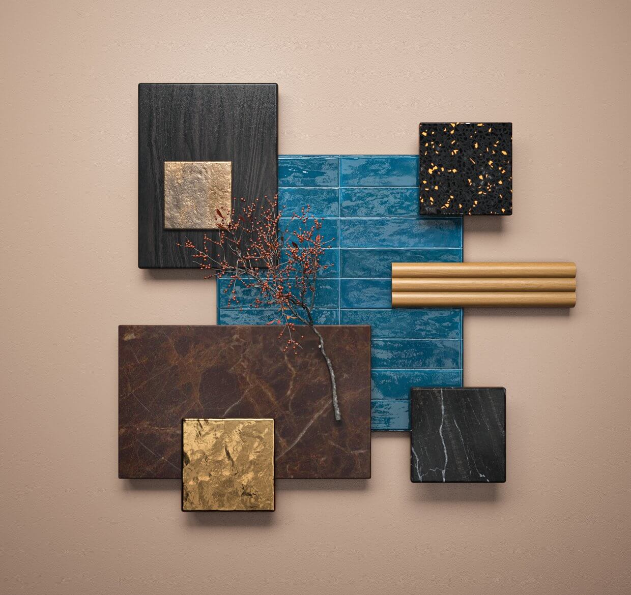 Designer Tile Collection 3D Rendering