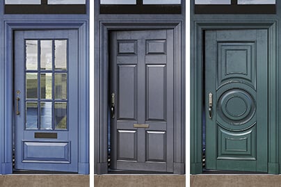 3D Visualization for Doors in Three Designs