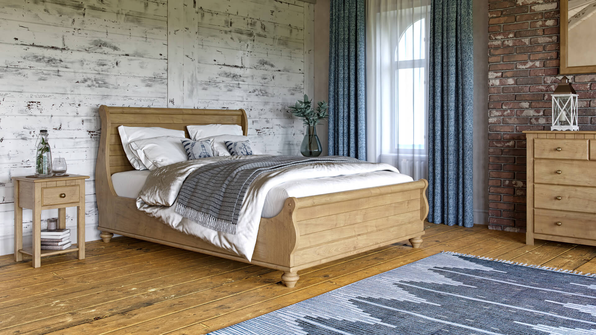 Wooden Bed Product Lifestyle CGI