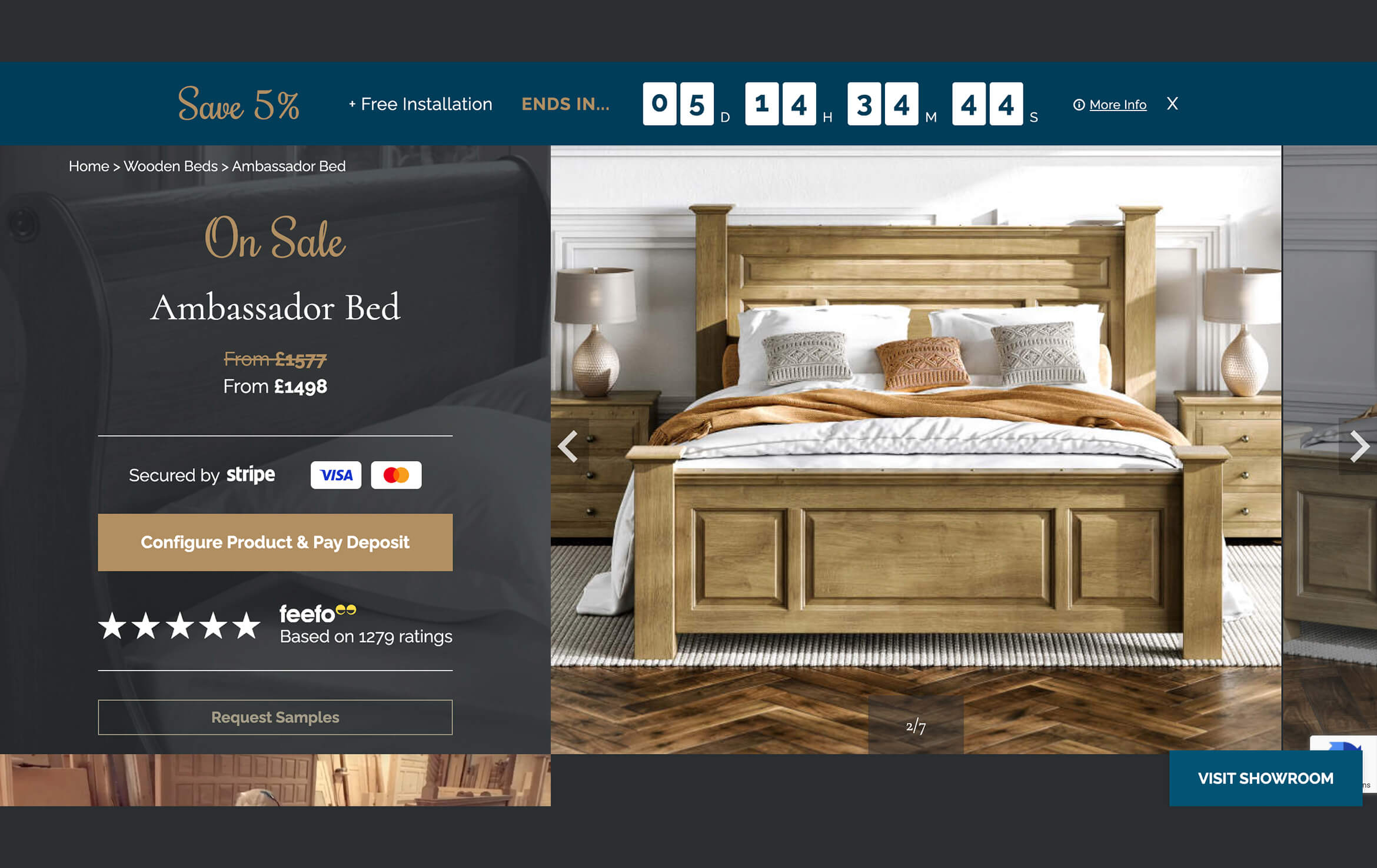 Bedroom Furniture Rendering for a Website