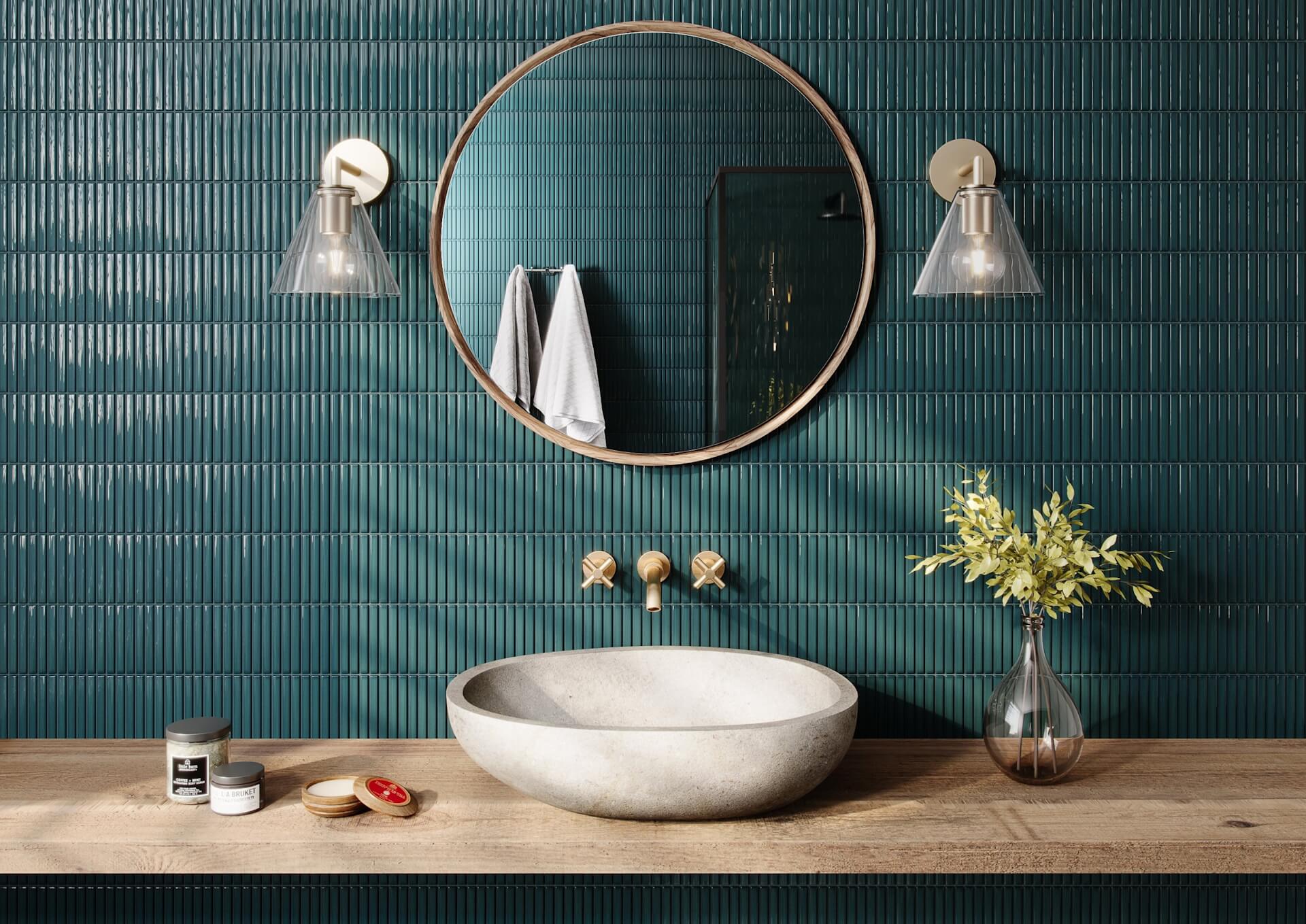 Bathroom 3D Rendering for Tile Advertising