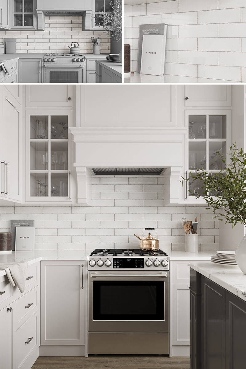 Kitchen Wall Tiles 3D Lifestyle Render