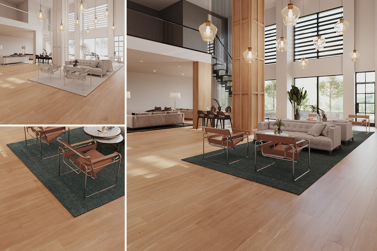 Premium 3D Template for Open-Plan House Flooring