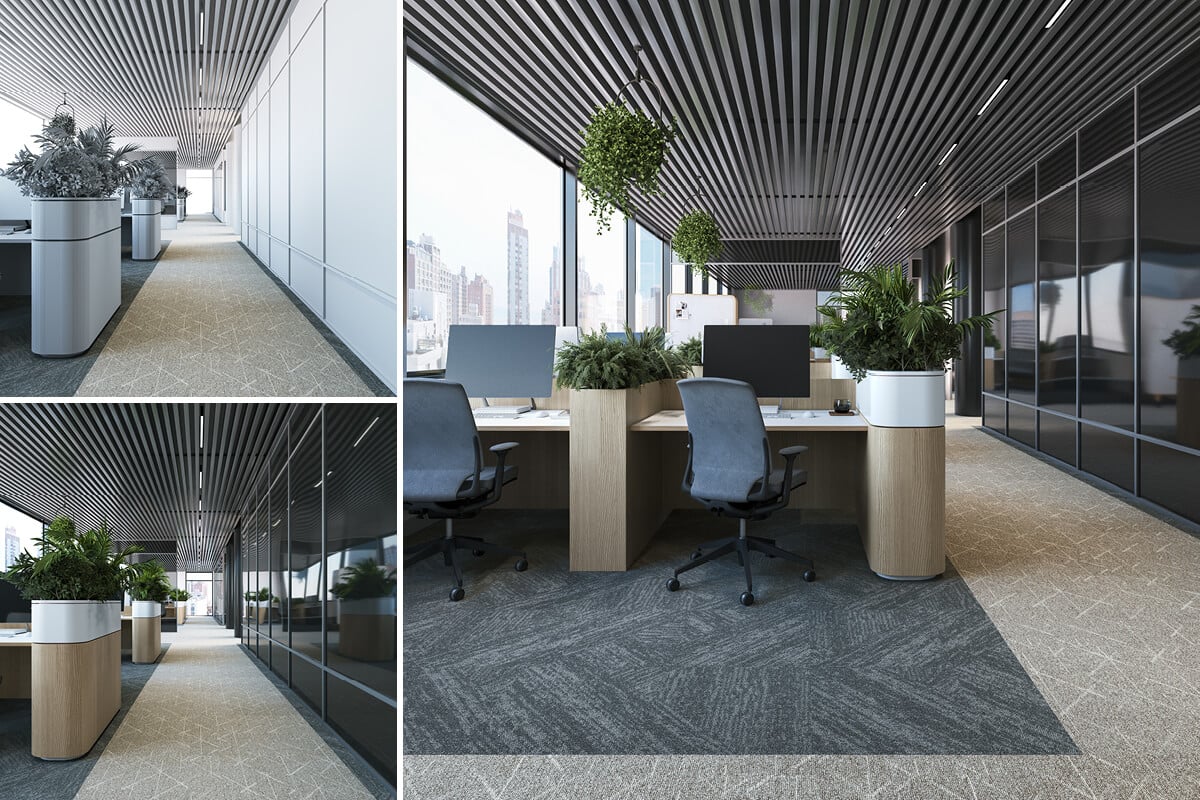 Office Interior Premium 3D Lifestyle Template for Flooring Marketing