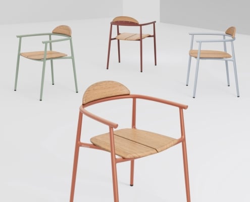 3D Rendering for Chairs in Various Colors