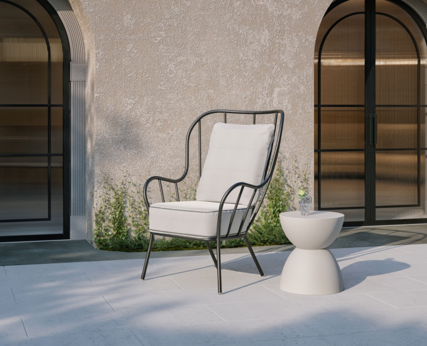 3D Patio Chair Rendering