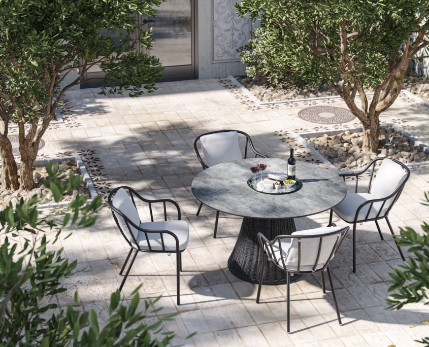 3D Rendering for Outdoor Table and Chairs